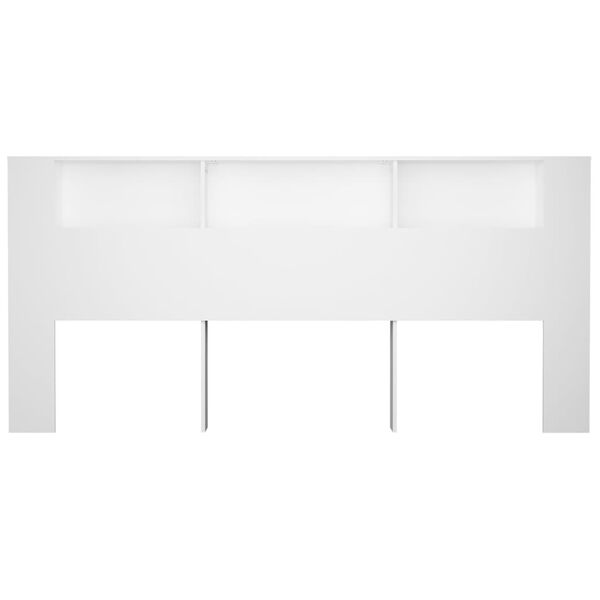 vidaXL Headboard Cabinet White 120x18.5x102.5 cm