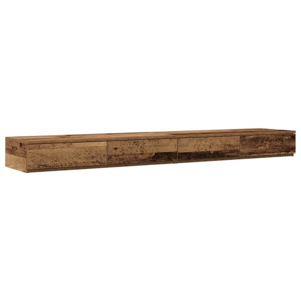 vidaXL Bed Drawers Old Wood 180 x 36.5 x 16.5 cm Engineered Wood