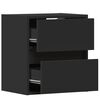 vidaXL TV Wall Cabinets with LED Lights 2 pcs Black 41x31x45 cm