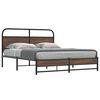 vidaXL Bed Frame without Mattress 150x200 cm Brown Oak Engineered Wood