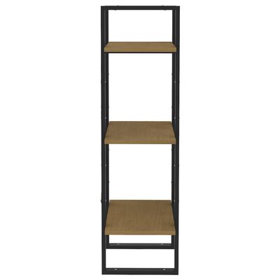 vidaXL 3-Tier Book Cabinet Honey Brown 40x30x105 cm Solid Pinewood