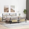 vidaXL Metal Bed Frame without Mattress Sonoma Oak 160x200 cm