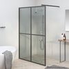 vidaXL Walk-in Shower Screen 140x195 cm Dark Tempered Glass