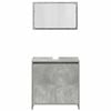vidaXL 3 Piece Bathroom Furniture Set Concrete Grey Engineered Wood