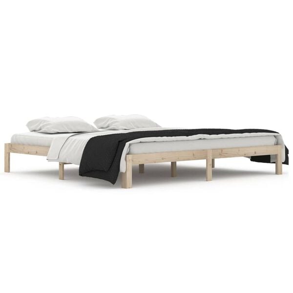 vidaXL Bed Frame without Mattress Solid Wood Pine 200x200cm