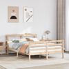 vidaXL Bed Frame with Headboard without Mattress 140x190 cm