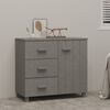 vidaXL Sideboard HAMAR Light Grey 90x40x80 cm Solid Pinewood