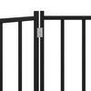 vidaXL Dog Gate Foldable 3 Panels Black 150 cm Solid Wood Fir