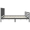 vidaXL Bed Frame without Mattress Grey 200x200 cm Solid Wood
