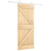 vidaXL Sliding Door with Hardware Set 80x210 cm Solid Wood Pine