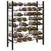 vidaXL Wine Rack for 48 Bottles Black Metal
