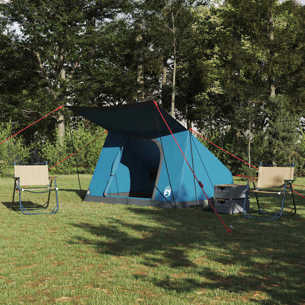 vidaXL Camping Tent with Roof Blue 282 x 225 x 154 cm Taffeta