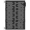 vidaXL Garden Gate with Lock Black 85 x 125 cm Powder-coated steel