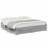 vidaXL Bed Frame with Drawers without Mattress Grey Sonoma 180x200 cm Super King