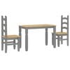 vidaXL 3 Piece Dining Set PANAMA Solid Wood Pine