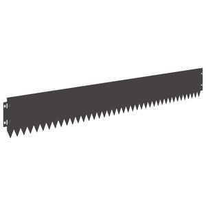 vidaXL Lawn Edging 30 pcs 103 x 15 cm Steel Black