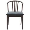 vidaXL Dining Chair 2 pcs Light Brown and Black Solid Rubberwood