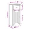 vidaXL Bathroom Cabinet BODO Grey 44x30x90 cm