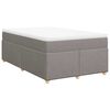 vidaXL Box Spring Bed with Mattress Taupe 120x200 cm Fabric