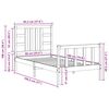 vidaXL Bed Frame without Mattress White 90x190 cm Single Solid Wood Pine