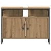 vidaXL Bathroom Vanity Units with Shelf 3 pcs Brown Engineered wood