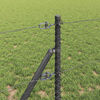 vidaXL Fence Post Grey 10 x 0.6 m (36 mm mesh) Steel and PVC