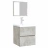 vidaXL Bathroom Cabinet with Mirror Concrete Grey Engineered Wood