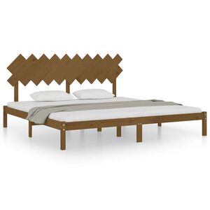 vidaXL Bed Frame without Mattress Honey Brown 200x200 cm Solid Wood