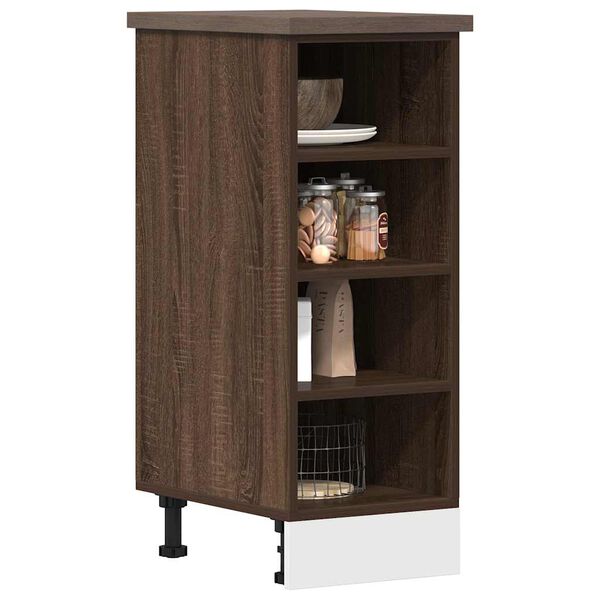 vidaXL Bottom Cabinet Riga Brown Oak 30x44.5x81.5 cm Engineered Wood