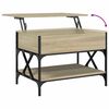 vidaXL Coffee Table Sonoma Oak 70x50x50 cm Engineered Wood and Metal