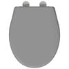 vidaXL Toilet Seat Grey 47 x 37 x 4 cm Duroplast