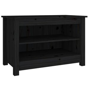 vidaXL Shoe Bench Black 70x38x45,5 cm Solid Wood Pine