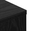 vidaXL Headboard Cabinet with LED Black Oak 160 x 16.5 x 103.5 cm