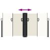 vidaXL Retractable Side Awning Cream 120x600 cm