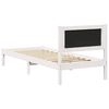 vidaXL Bed Frame with Upholstered Headboard Light Grey 75 x 190 cm