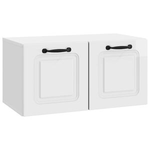 vidaXL Wall-Mounted TV Cabinet High Gloss White 59.5 x 31 x 30 cm