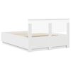 vidaXL Bed Frame with Headboard White 150 x 200 cm Engineered Wood