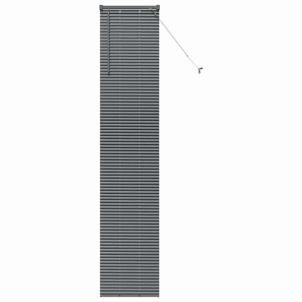 vidaXL Window Blind with Curtains Manual Dark grey Aluminium