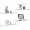 vidaXL Wall Shelf 4 pcs White Marble 40 x 9 x 3 cm Engineered Wood