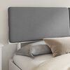 vidaXL Bed Frame with Upholstered Headboard Light Grey 200 x 200 cm