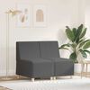 vidaXL Modular Sofa Unit Armless 2 pcs Dark Grey 55 x 74 x 82 cm