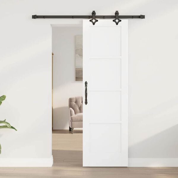 vidaXL Sliding Door ORKDAL White 61 x 198.5 cm Solid Pine Wood