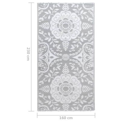 vidaXL Outdoor Carpet Light Grey 160x230 cm PP