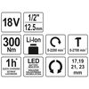 YATO Impact Wrench without Battery 1/2 18V 300Nm