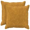 vidaXL Cushion Cover 2 pcs HOUTEN Yellow 80 x 80 cm Microfiber Fleece