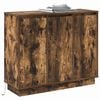 vidaXL LED Sideboard Smoked Oak 90 x 32 x 75 cm Engineered Wood