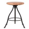 LABEL51 Stool Jaipur 35x35x46-75 cm Wood/Black