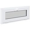 vidaXL Basement Window RISOR 90 x 40 cm PVC and Glass White