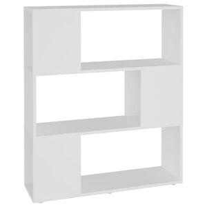 vidaXL Book Cabinet Room Divider White 80x24x94 cm Engineered Wood
