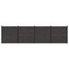 vidaXL Fence Panel 4 pcs WPC and Aluminium Black